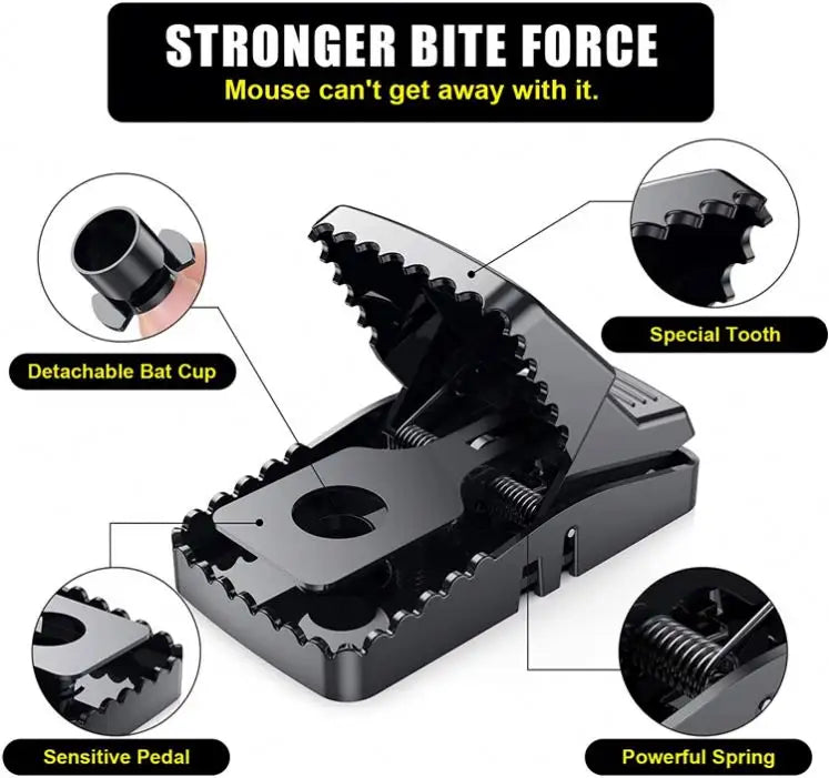 Heavy Duty Plastic Mouse Trap (Random color) - Pack off 1