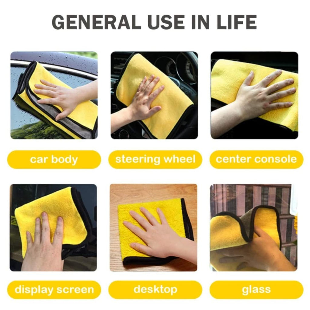 Microfiber Cloth 40×40 cm | Double-Sided | Soft, Lint-Free & High Absorbency - 400 GSM