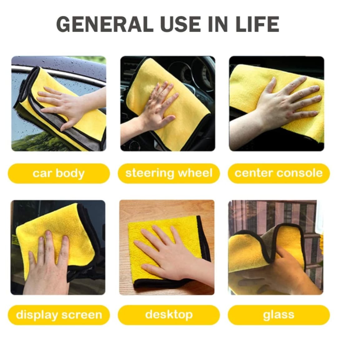 Microfiber Cloth 40×40 cm | Double-Sided | Soft, Lint-Free & High Absorbency - 400 GSM