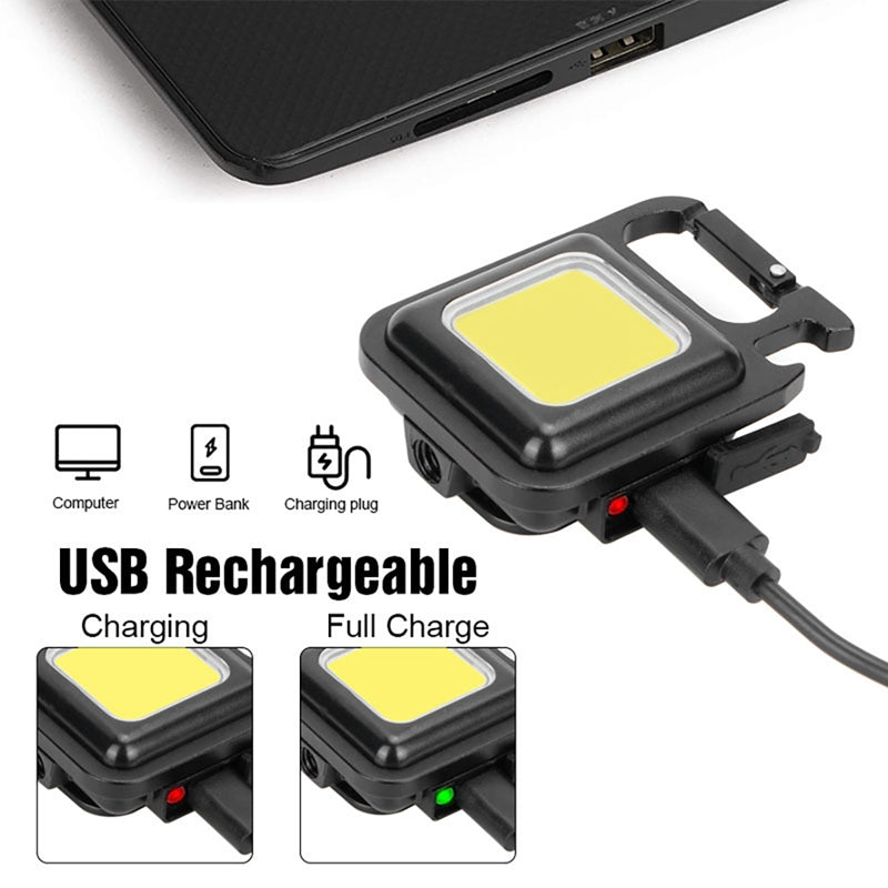 Rechargeable Mini COB Light With Box | 3in1 LED Flash Light | 3 Modes LED Torch Flashlight