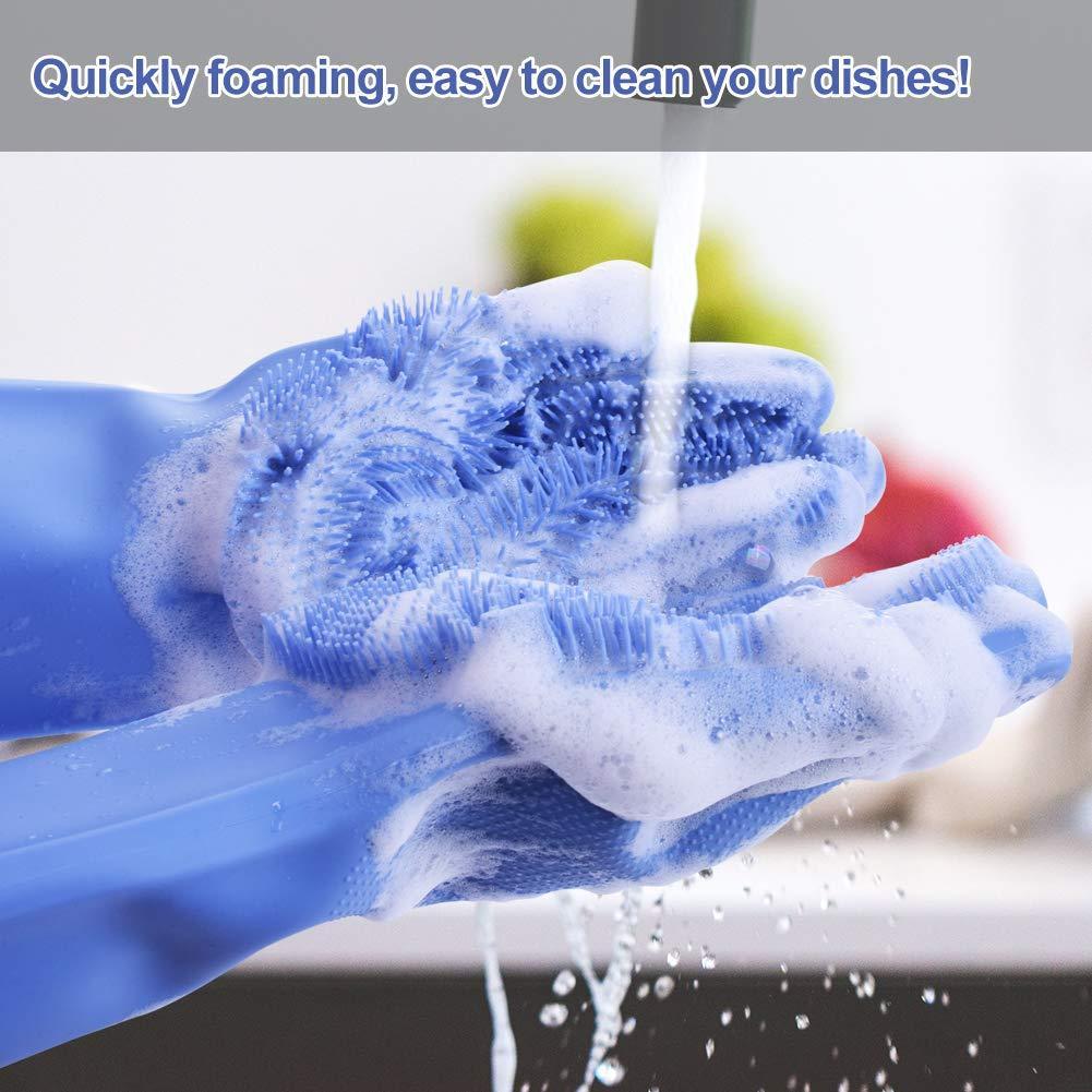 Silicon Washing Gloves High Quality Big Size - Household Accessory Designed For Cleaning And Washing Routine (Random Color)