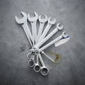 6 Piece Chrome Vanadium Combination Spanner Set (8-17mm) - Tool Set Designed For Fastening And Daily Repair Routine