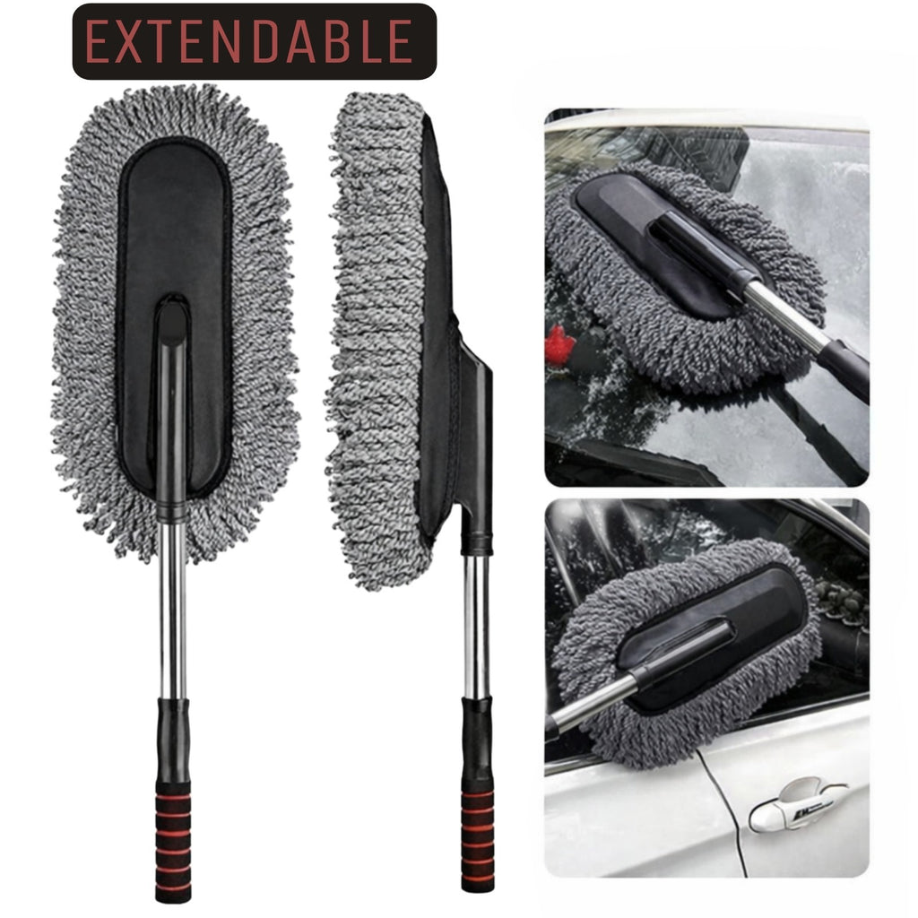 Telescopic Microfiber Car Duster With Long Handle - Automotive Accessory Designed For Dust Removal And Daily Vehicle Maintenance Routine