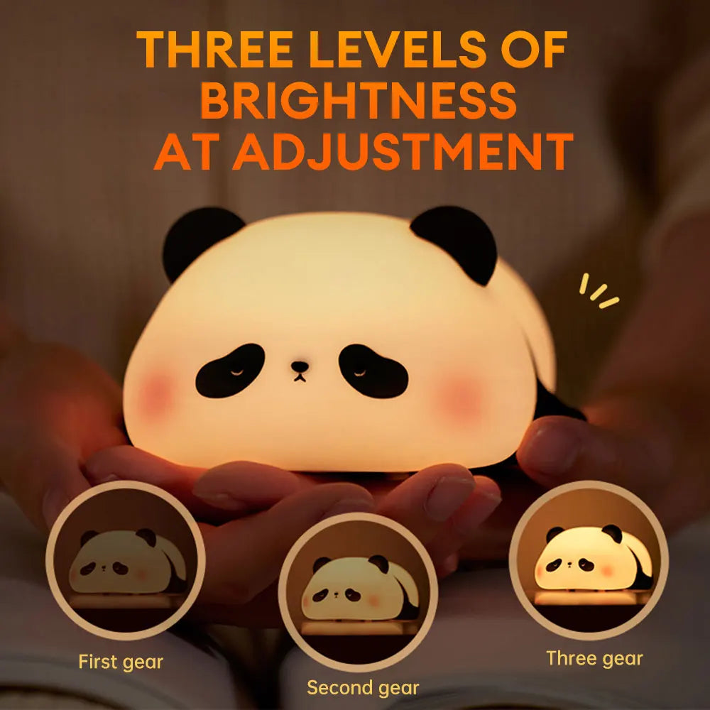Mini Cute Panda Squishy Night Light – Adorable LED Silicone Lamp for Kids, Baby Nursery & Bedroom Decor | Dimmable Soft Glow Gift